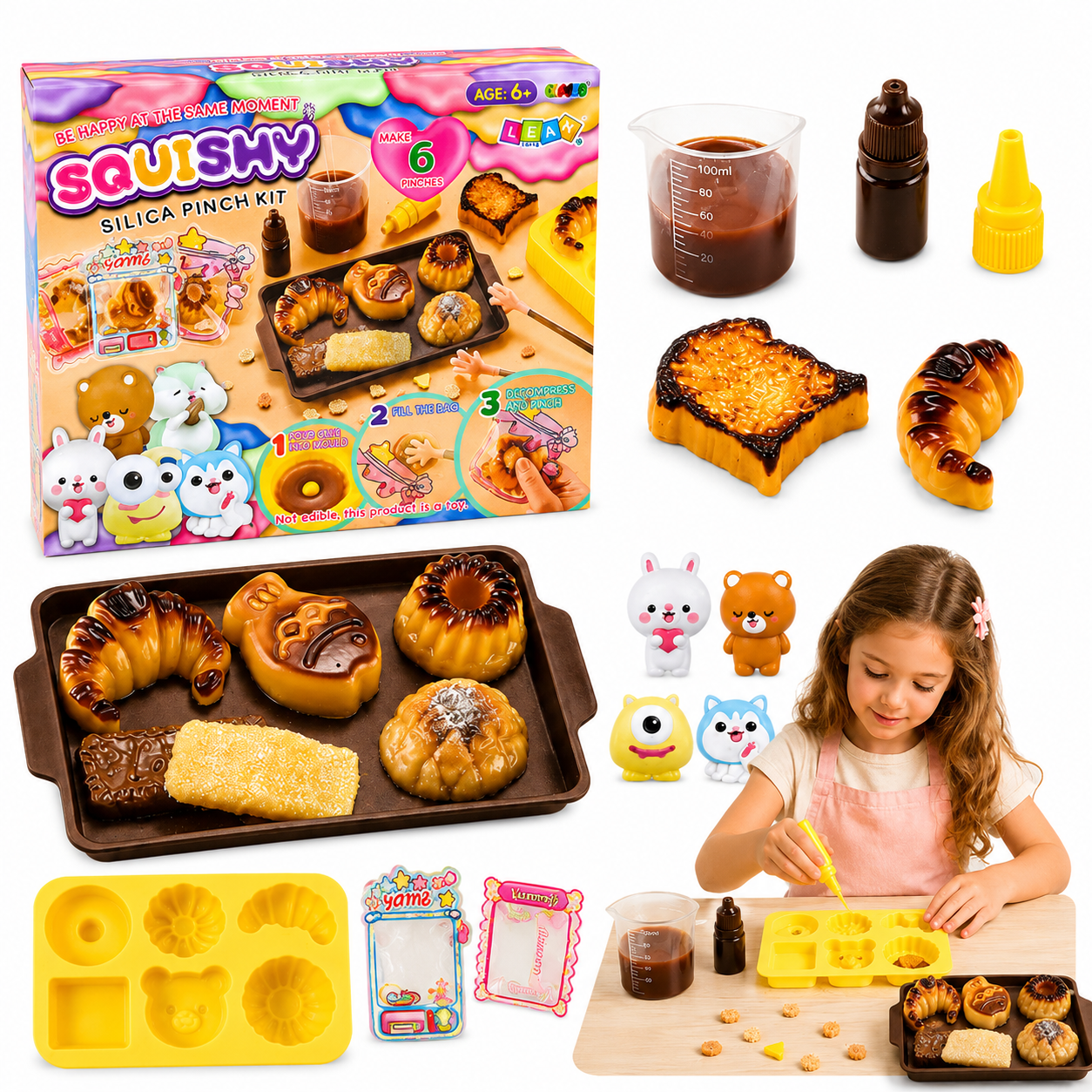 Zestaw Kreatywny Plastyczny Tworzenie Squishy Ozdobne Wypieki Ciastka DIY