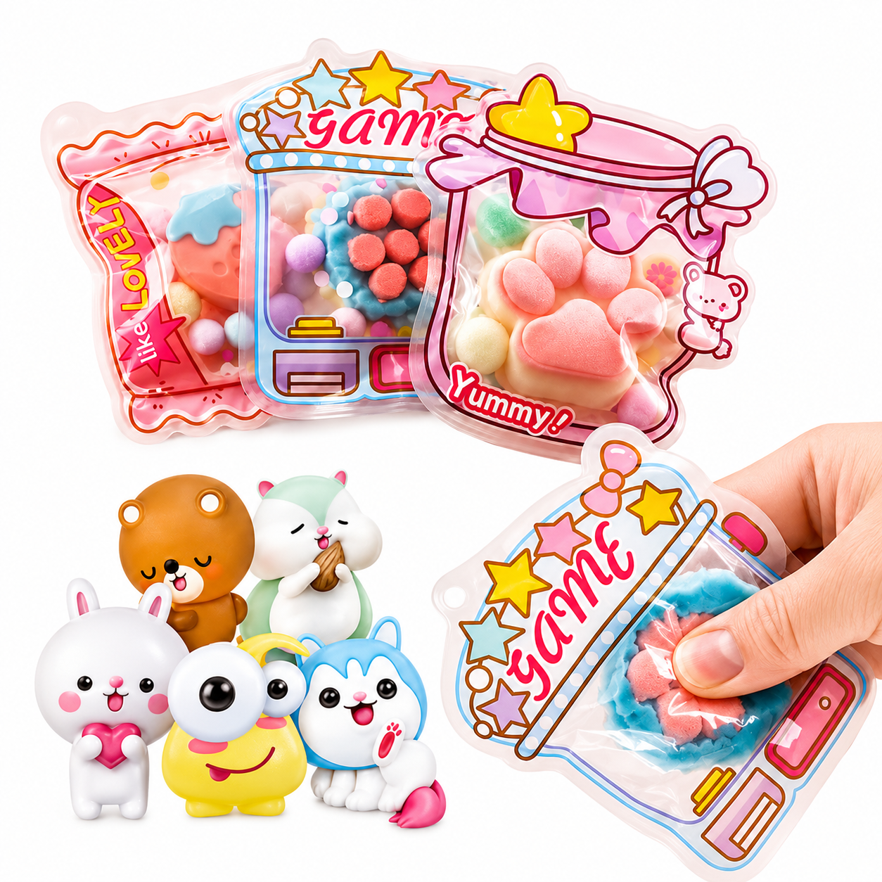Zestaw Kreatywny Plastyczny Tworzenie Ozdobne Squishy Owoce DIY