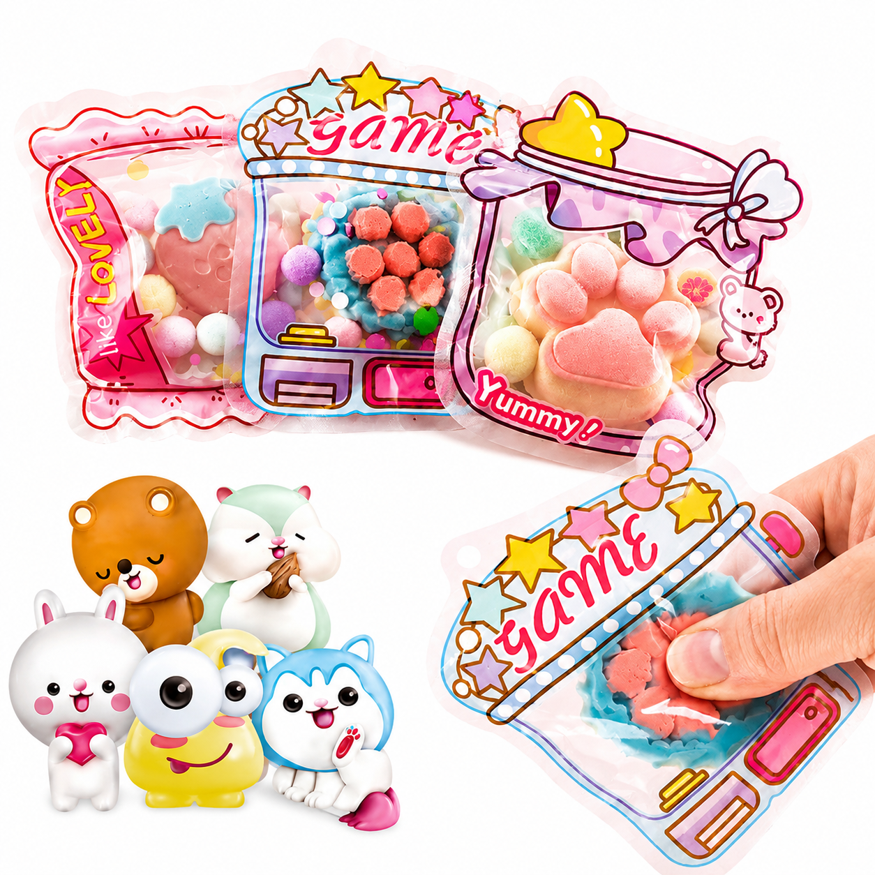Zestaw Kreatywny Plastyczny Tworzenie Squishy Ozdobne Króliczek Deserki DIY