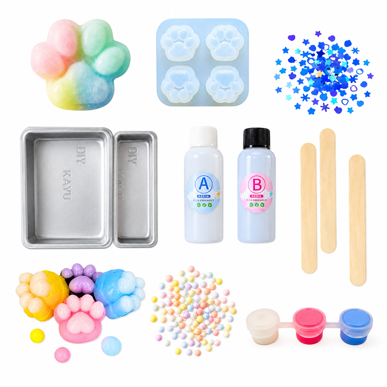 Zestaw Kreatywny DIY Do Tworzenia Gniotków Gniotek Kocia Łapka Squishy