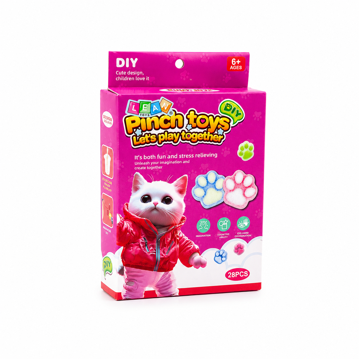 Zestaw Kreatywny DIY Do Tworzenia Gniotków Gniotek Kocia Łapka Squishy